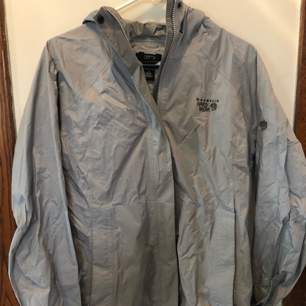 Mountain Hardware light grey rain jacket